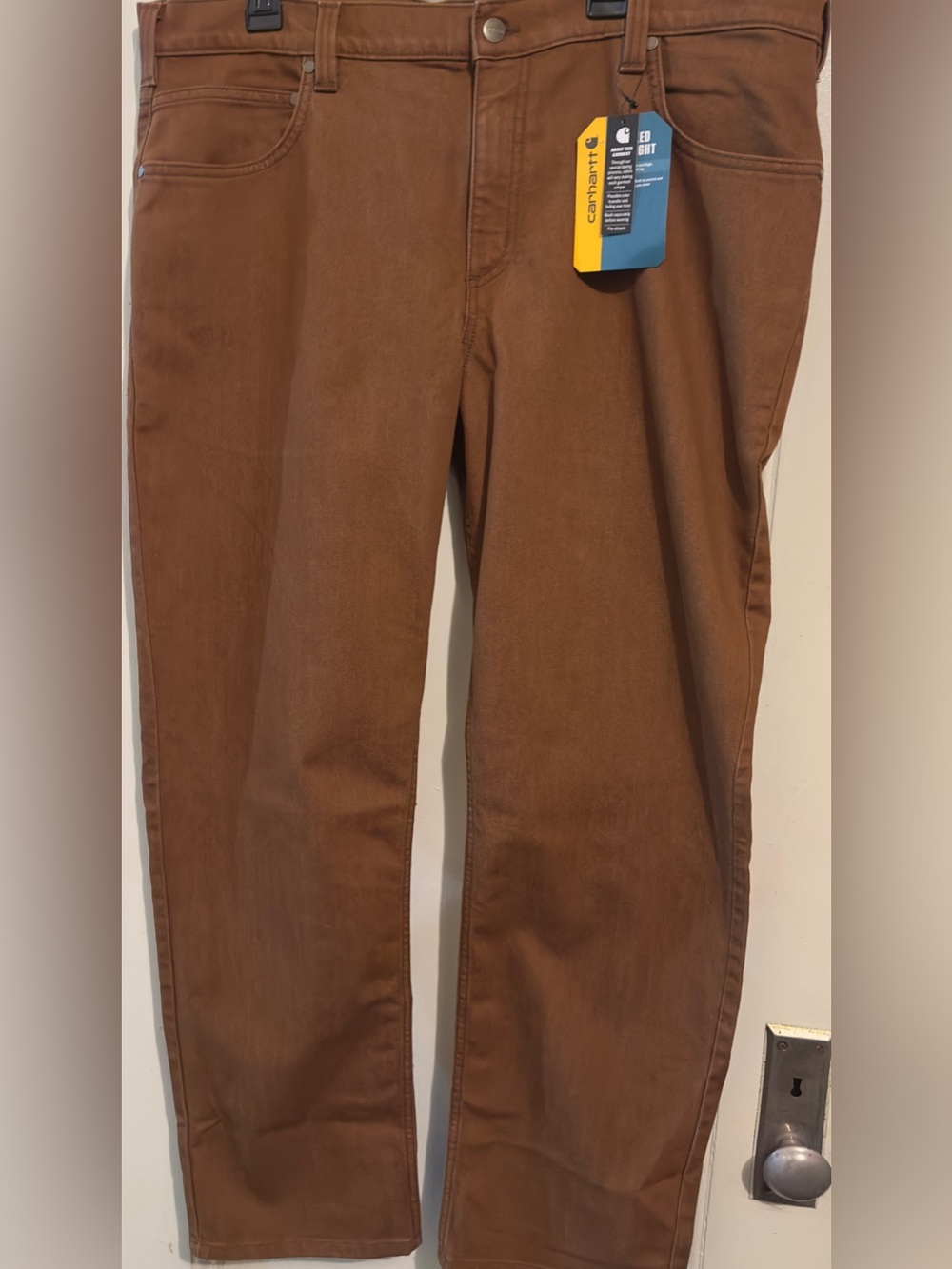 NWT Carhartt Men's Corduroy Work Pants — Brown. Size 38 x 32.